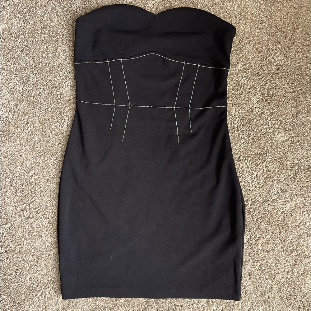 EXPRESS Black Strapless Mini Dress